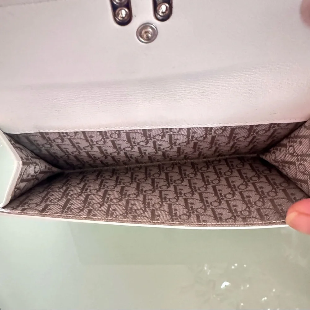 Christian Dior Off White Long Soft Leather Wallet